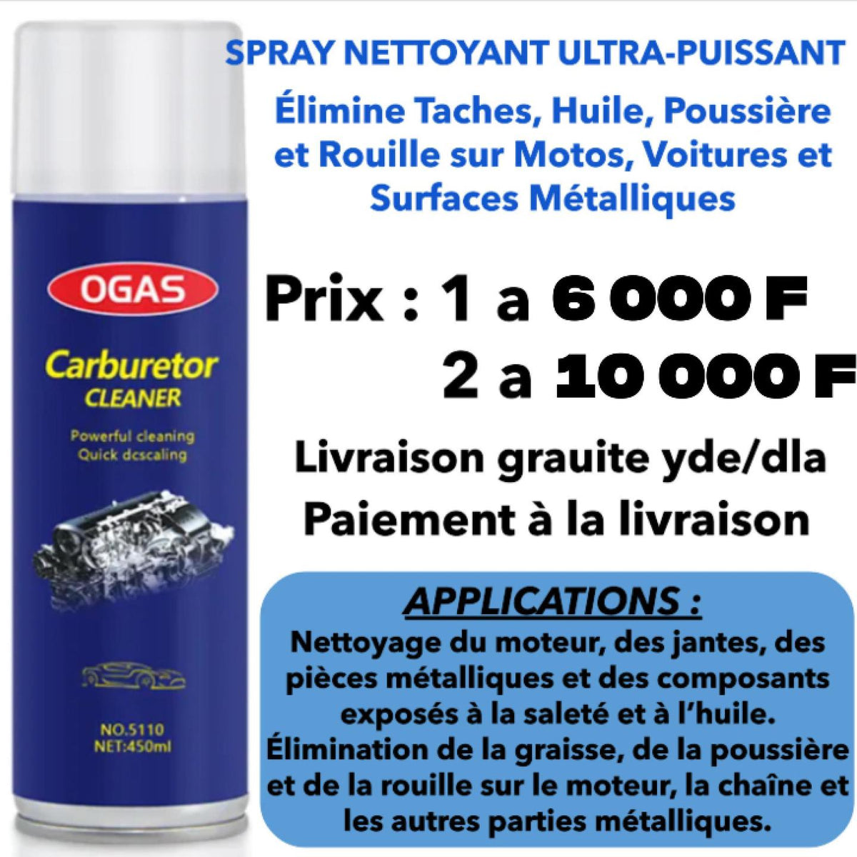 Spray ultrapuissant dégraissage 🇨🇲
