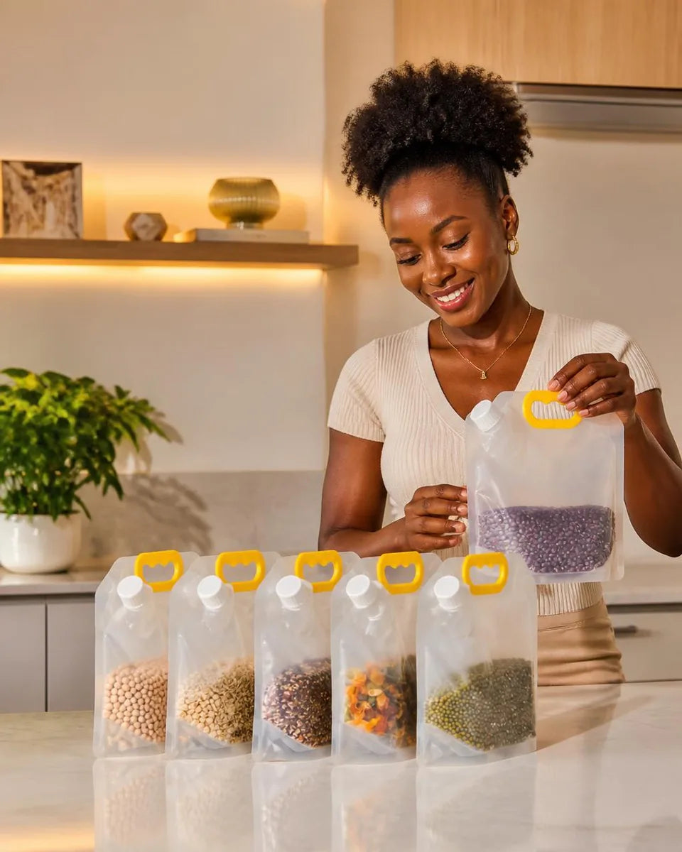 Pack de 10 Sacs de Rangement Hermétiques 1,5L : Cuisine Propre et Aliments Frais au Cameroun